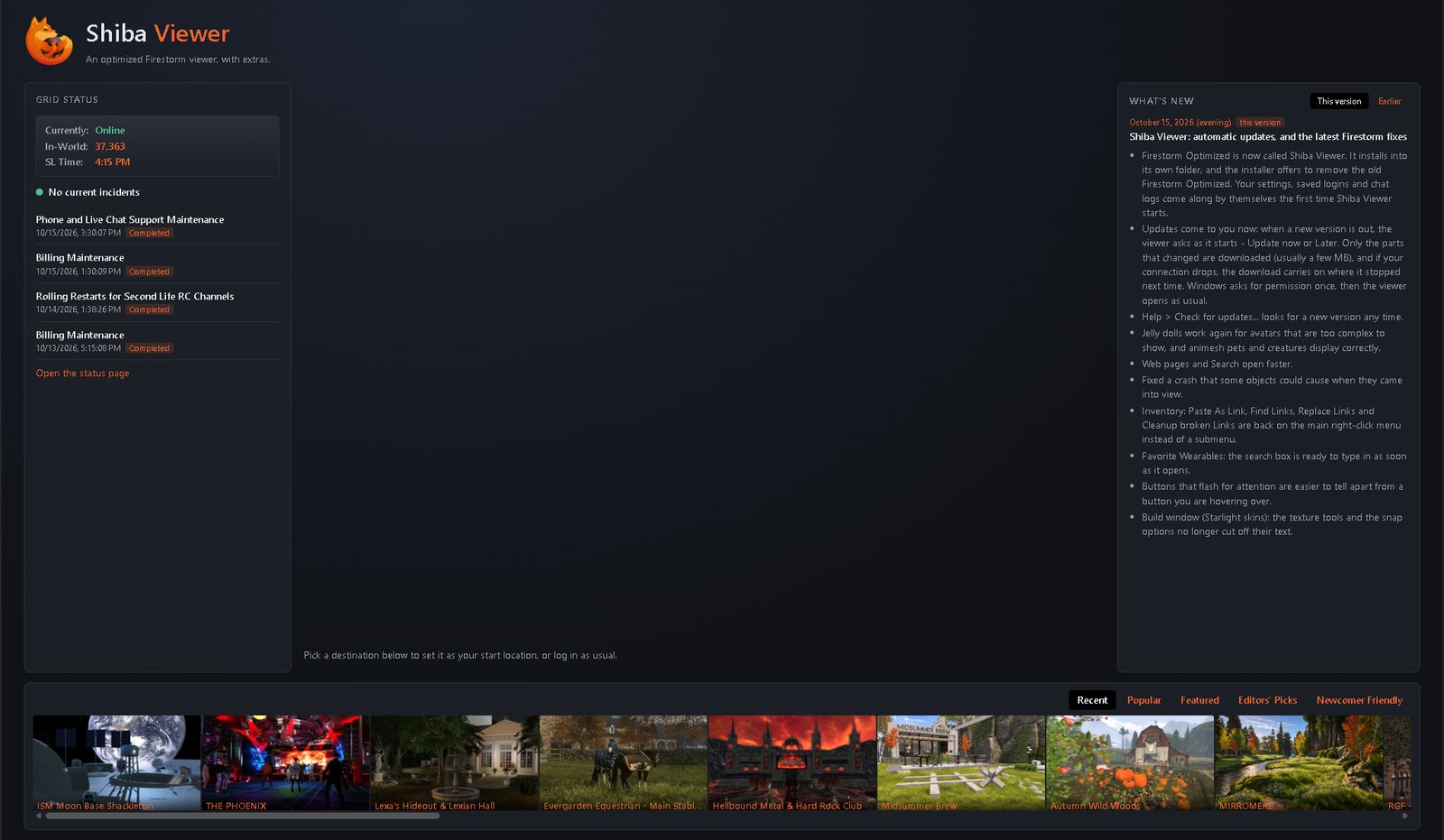 The Shiba Viewer login page